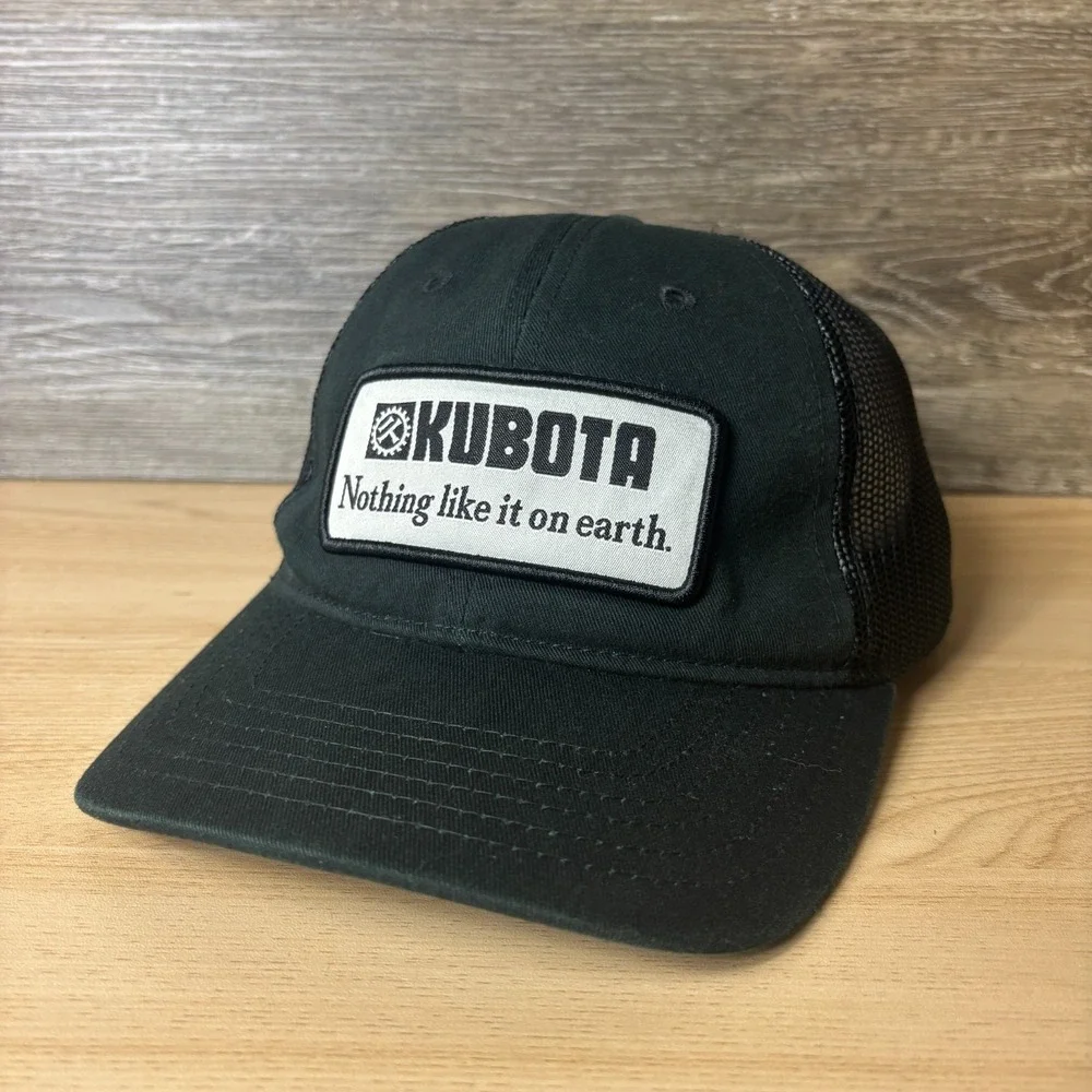 Kubota Hat Cap Snap Back Black Tractor Performance Outdoor Adjustable